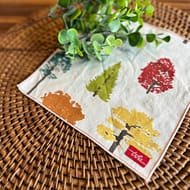 small organic handkerchief with trees