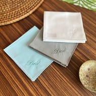 fathers day gift set - 3 monogrammed handkerchiefs