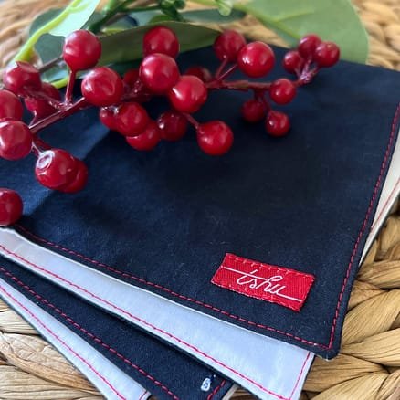 Thick Navy Cotton Handkerchief