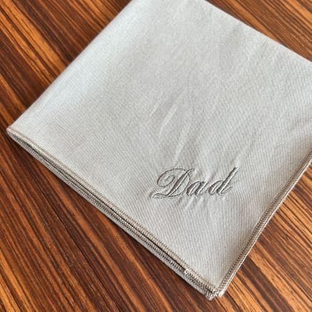 personalized gift for dad - embroidered handkerchief for father's Day