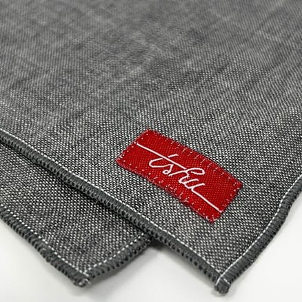 grey linen handkerchief