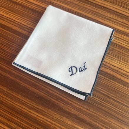 embroidered handkerchief for Dad