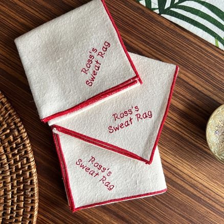 soft flannel handkerchief with personalized embroidery